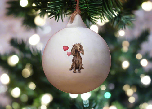 Cocker (Working) Liver Ceramic Round Bauble